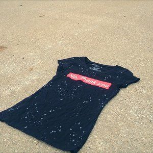 Juniors' No Thank You Graphic T-Shirt